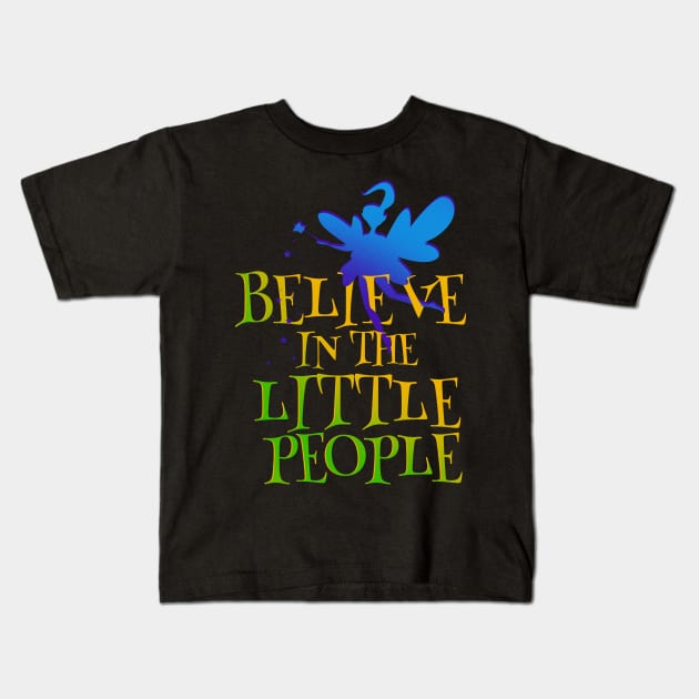 Magical Fairy - I Believe in the Little People Kids T-Shirt by Purple Tee House